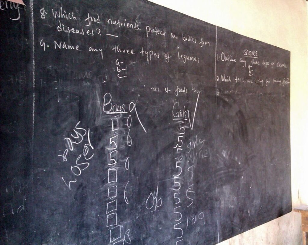 Kenyai iskolarendszer - tábla